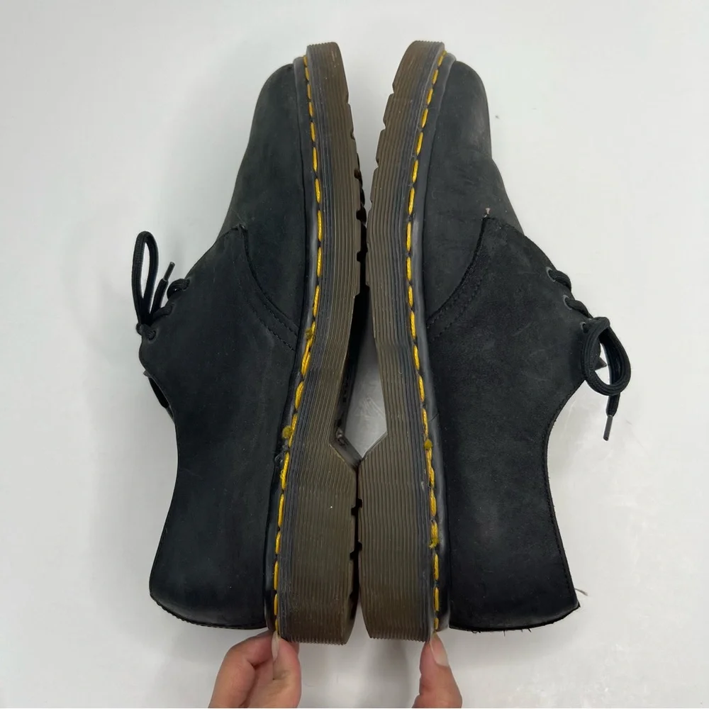Dr. Martens 1461 Made In England Black Leather Oxford Shoes Size 8